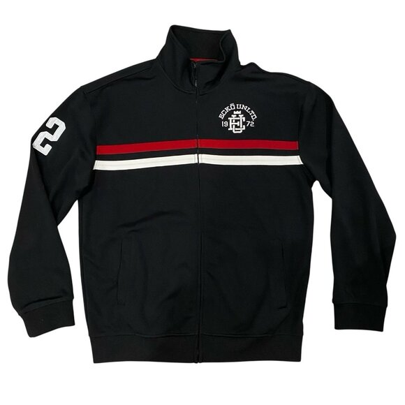 ECKO UNLIMITED Men's Embroidered Black Urban Hip Hop Full Zip Track Jacket XL - Picture 1 of 8
